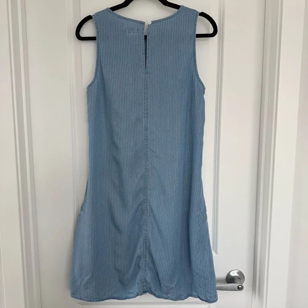 THREAD + SUPPLY | Blue Sleeveless Dress with Pockets - Picture 8 of 12